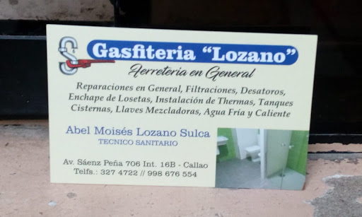 Gasfiteria Lozano(En el Agustino y Lima)